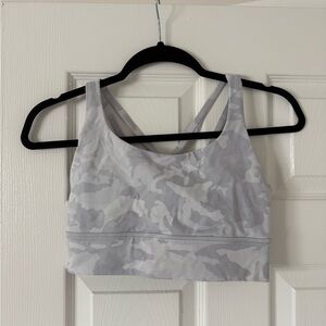 Lululemon Gray Camo Wonder Train Sports Bra